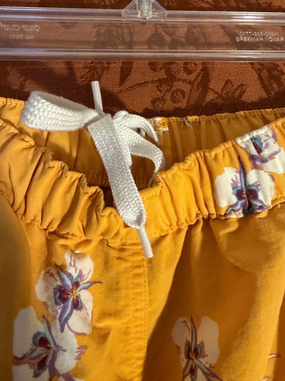 Patagonia Barely Baggies Floral Print Yellow White and Blue Shorts Sz L - Picture 3 of 10